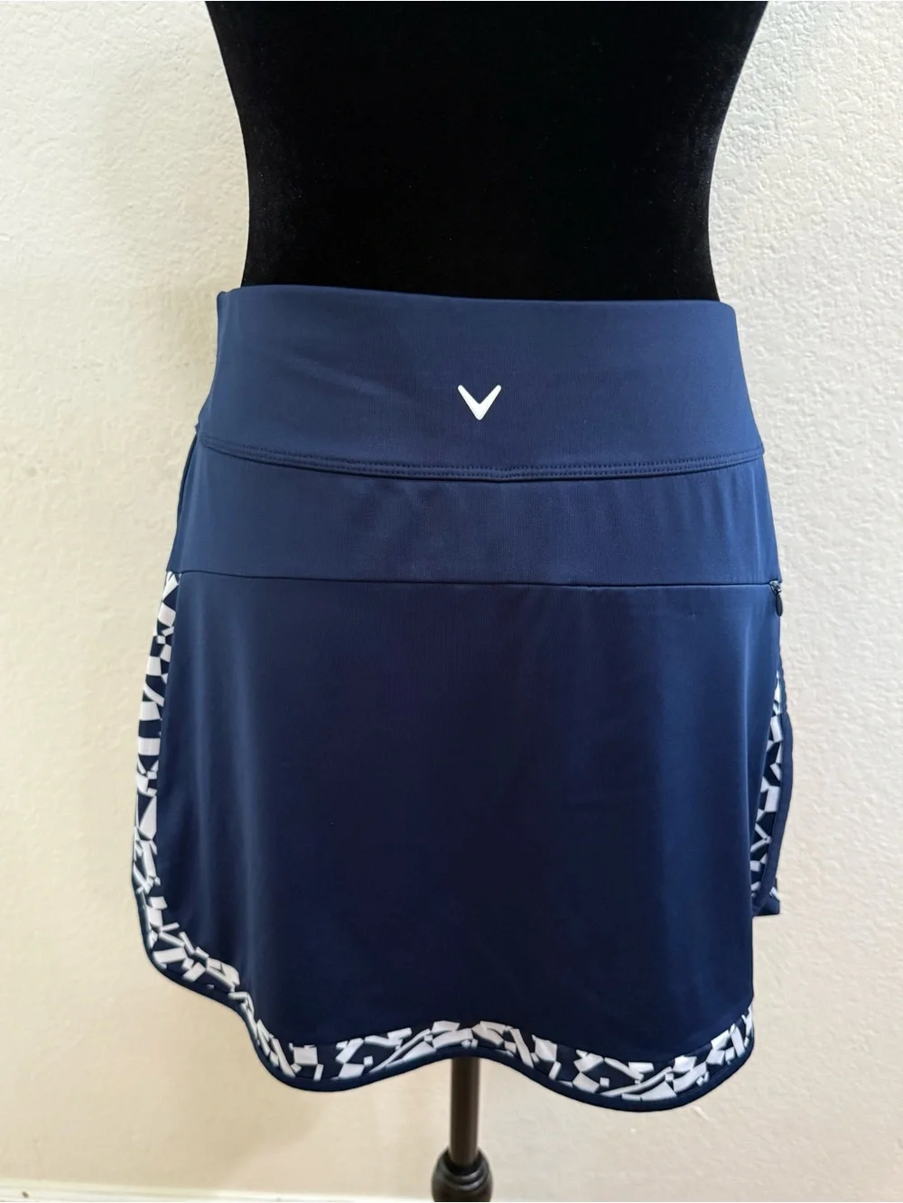 Callaway  Two-tone Geometric Blocked Golf Skort Small